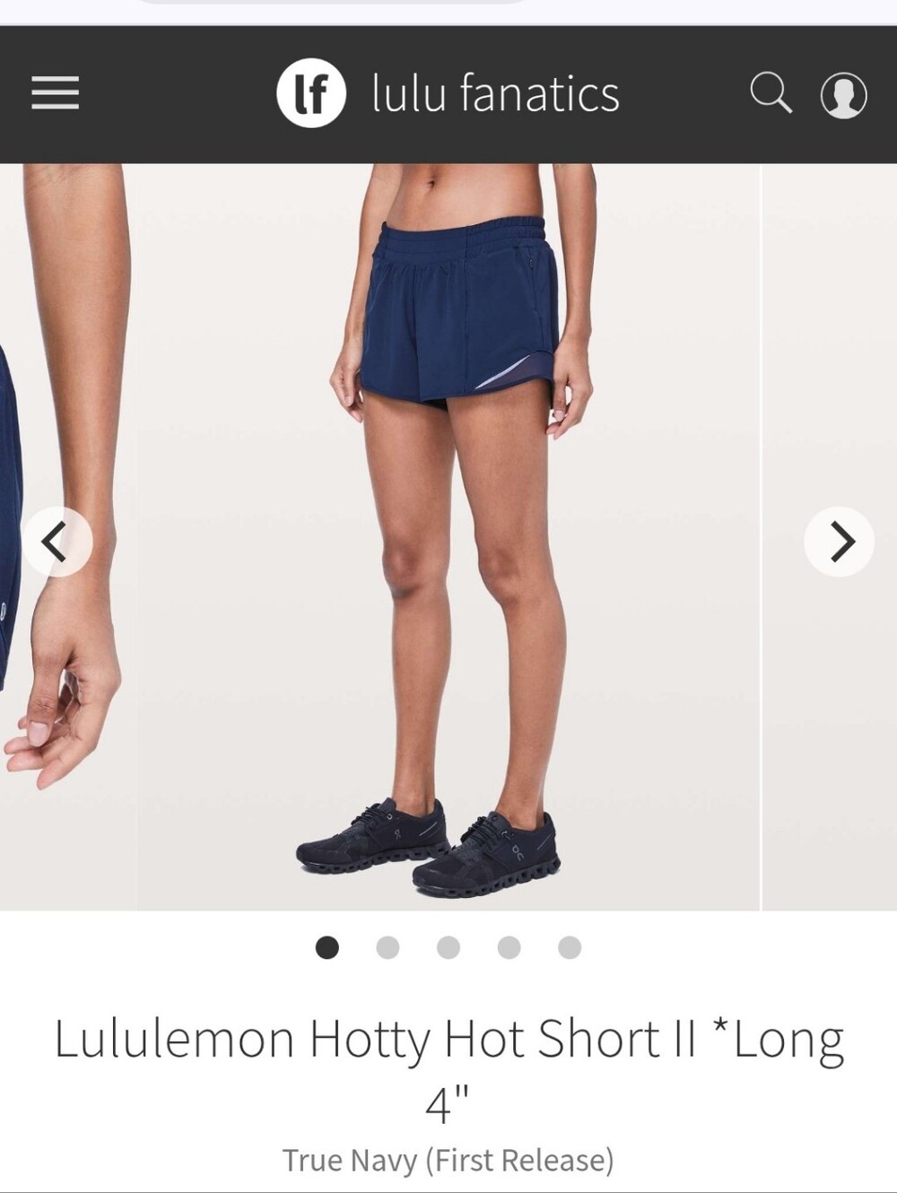Lululemon Hotty Hot Short II - True Navy 4" Inseam Size 2 Tall